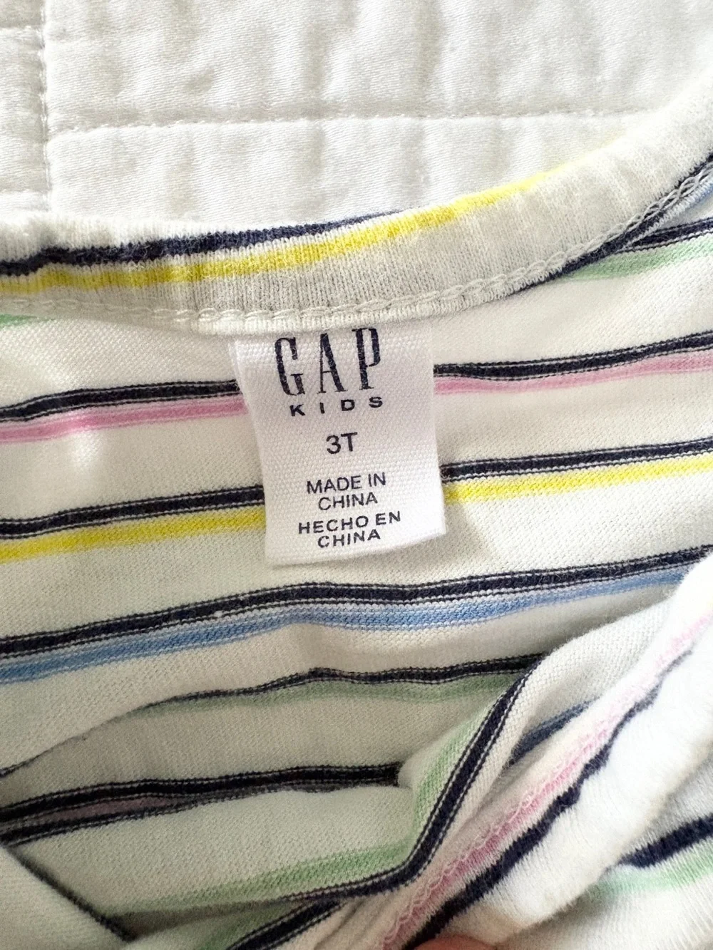 GAP Twirl Dress with Blue, Yellow, Pink, and Green Stripes Toddler Girls Size 3T